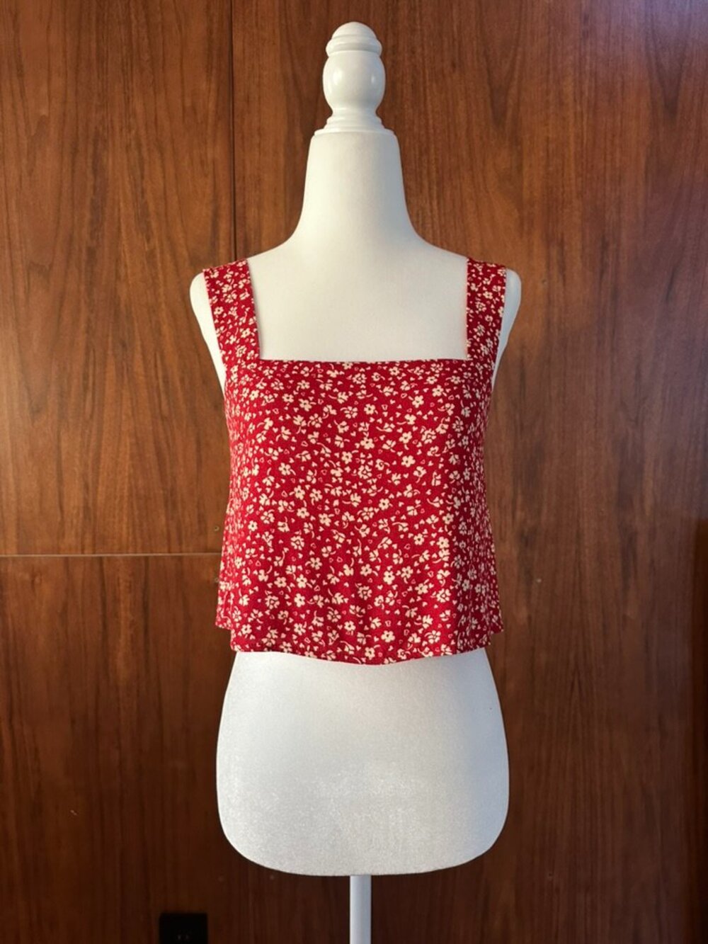 Reformation Lorin Top Last Tango Red Floral Crop Tank - Size XS